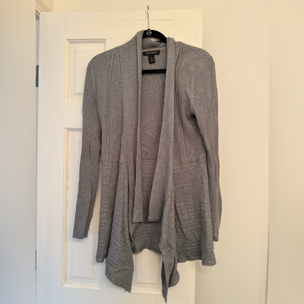 White House black market gray cardigan